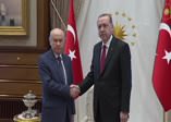 Cumhurbaşkanı Erdoğan ile Devlet Bahçeli Külliye'de görüştü