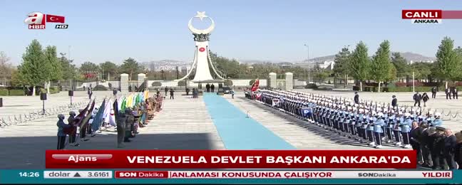 Erdoğan, Maduro’yu resmi törenle karşıladı