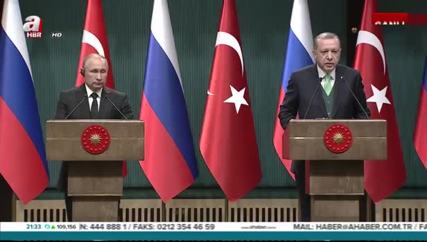 Erdoğan ve Putin'den ortak basın toplantısı