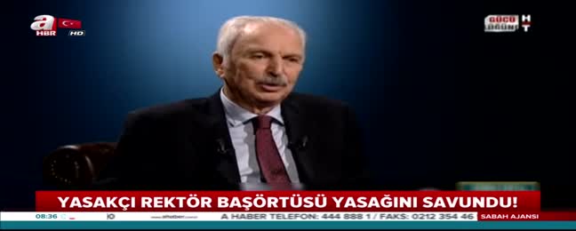 Yasakçı rektör Alemdaroğlu başörtüsü yasağını savundu