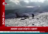 Isparta'da düşen askeri uçağın enkazından ilk görüntüler