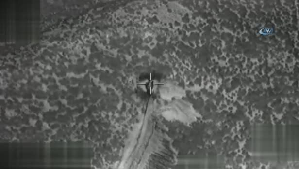 Teröristlerin mühimmat deposunu böyle havaya uçuruldu