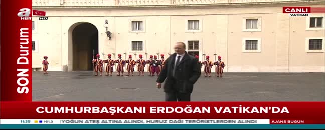 Cumhurbaşkanı Erdoğan Vatikan'da