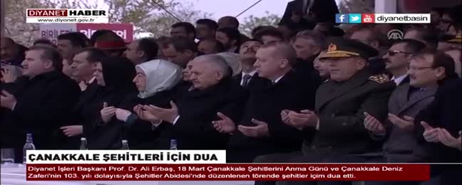 Diyanet İşleri Başkanı Erbaş'ın Çanakkale’deki duası