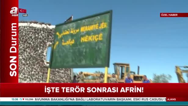 İşte terörden temizlenen Afrin