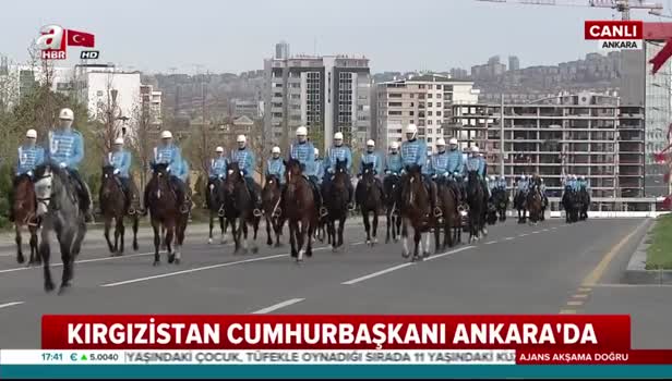 Kırgızistan Cumhurbaşkanı Külliye'de böyle karşılandı